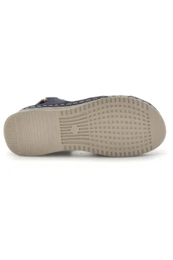 Sandali blu con zeppa e fasce incrociate Mio tempo Q17751