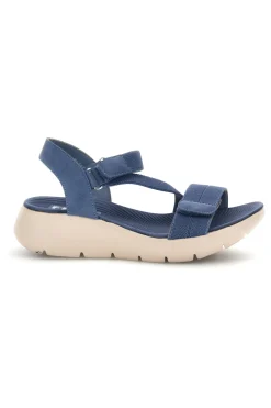Sandali blu denim con zeppa e fasce regolabili First active 7