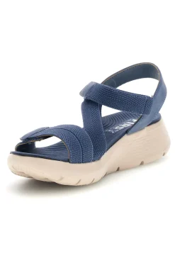 Sandali blu denim con zeppa e fasce regolabili First active 7