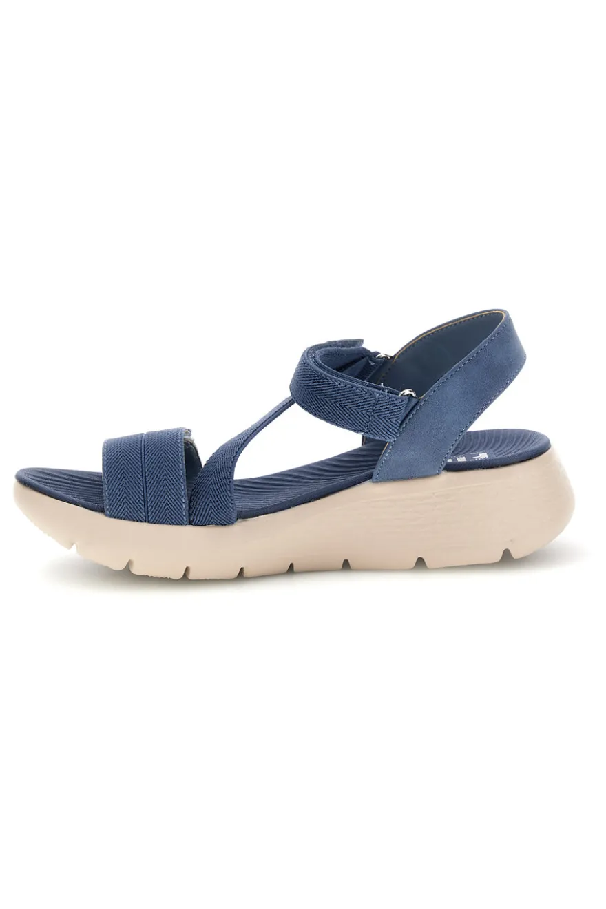 Sandali blu denim con zeppa e fasce regolabili First active 7