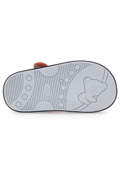 Sandali Blu e Arancione con Orsetto e Macchinina in Tessuto Pitt Kids 2635