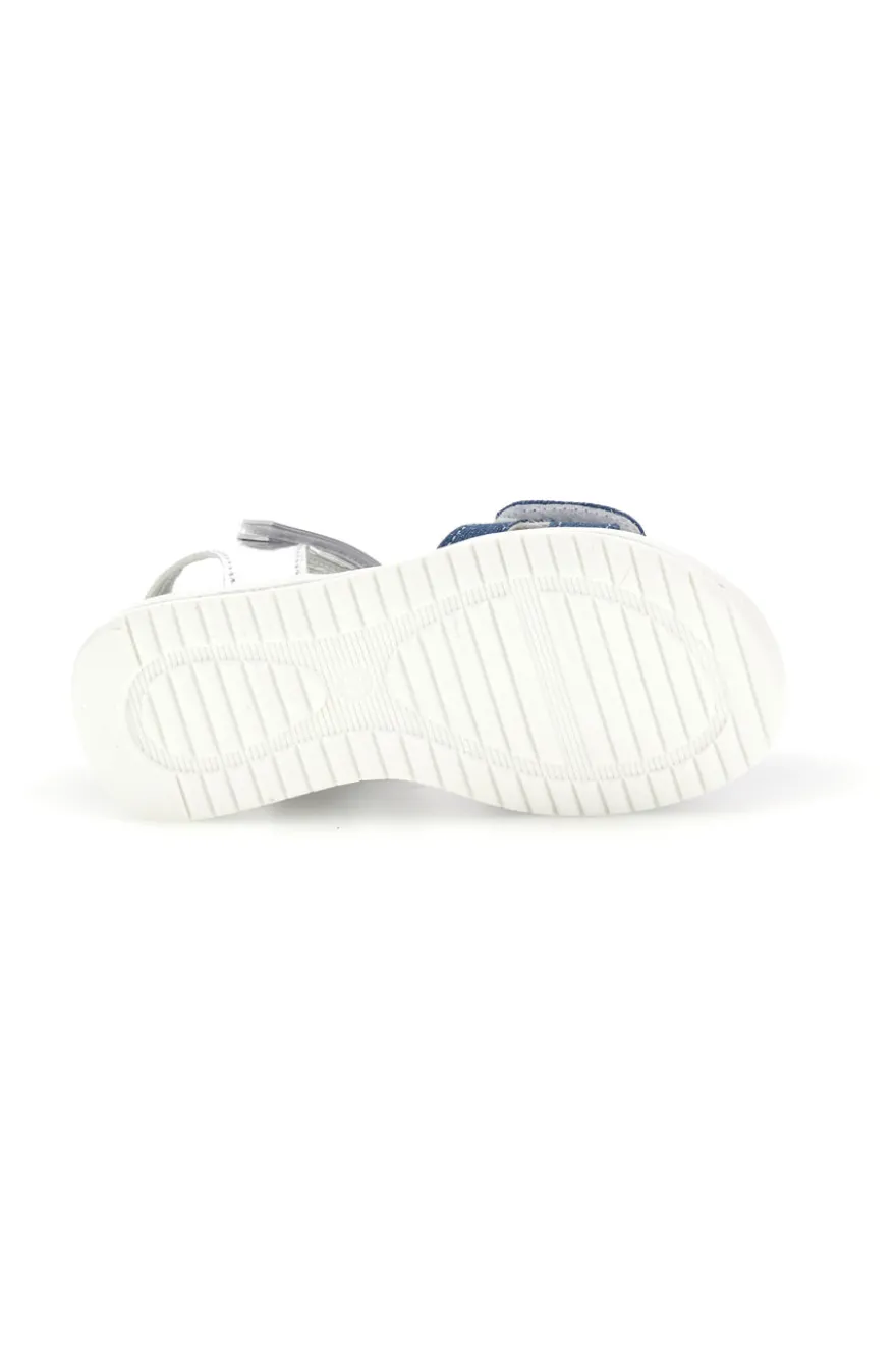 Sandali Blu e Argento con Applicazione Cuore Grazie girl 218593