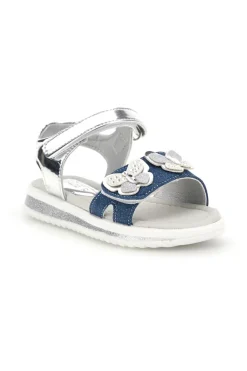 Sandali Blu e Argento con Applicazione Cuore Grazie girl 218593