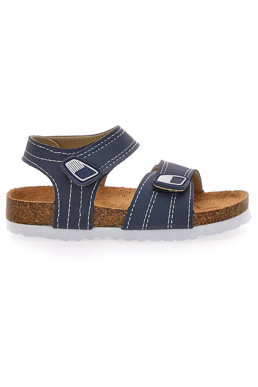 Sandali Blu e bainco con chiusura a strappo PITT KIDS 14128