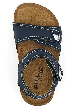 Sandali Blu e bainco con chiusura a strappo PITT KIDS 14128