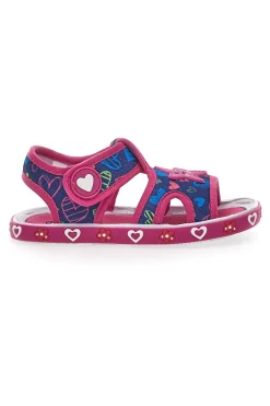 Sandali Blu e Fucsia in Tessuto Pitt Kids 2870