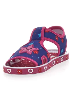 Sandali blu e fuxia in tessuto Pitt Kids PK2871B