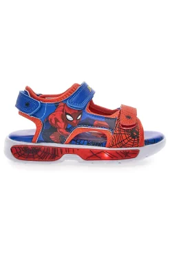 Sandali blu e rossi con luci Spiderman M14485