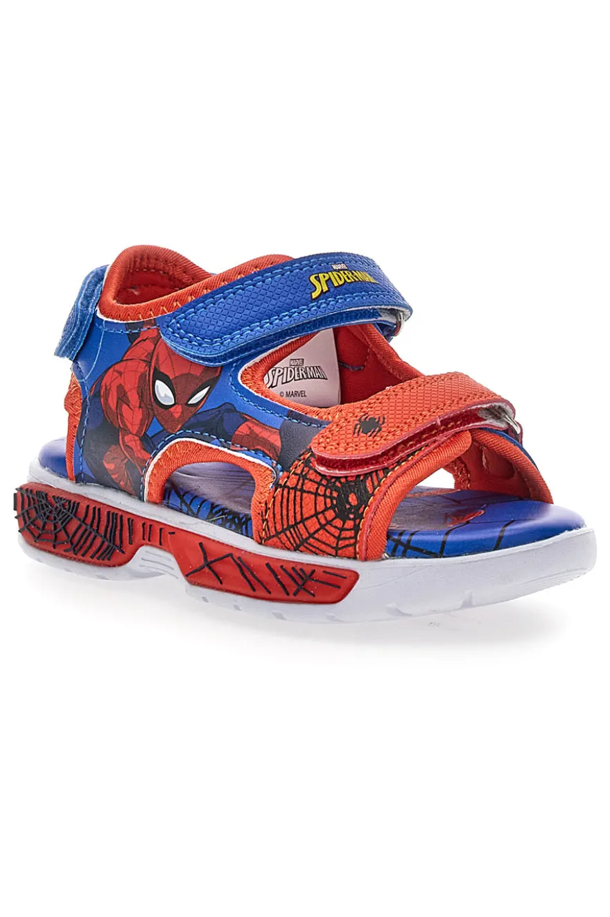 Sandali blu e rossi con luci Spiderman M14485