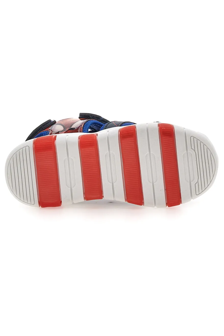 Sandali blu e rossi con luci Spiderman M14615