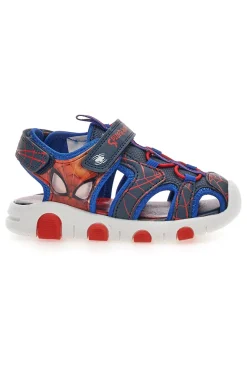 Sandali blu e rossi con luci Spiderman M14615