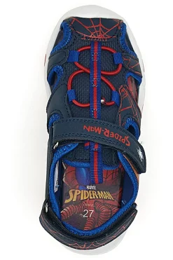 Sandali blu e rossi con luci Spiderman M14615