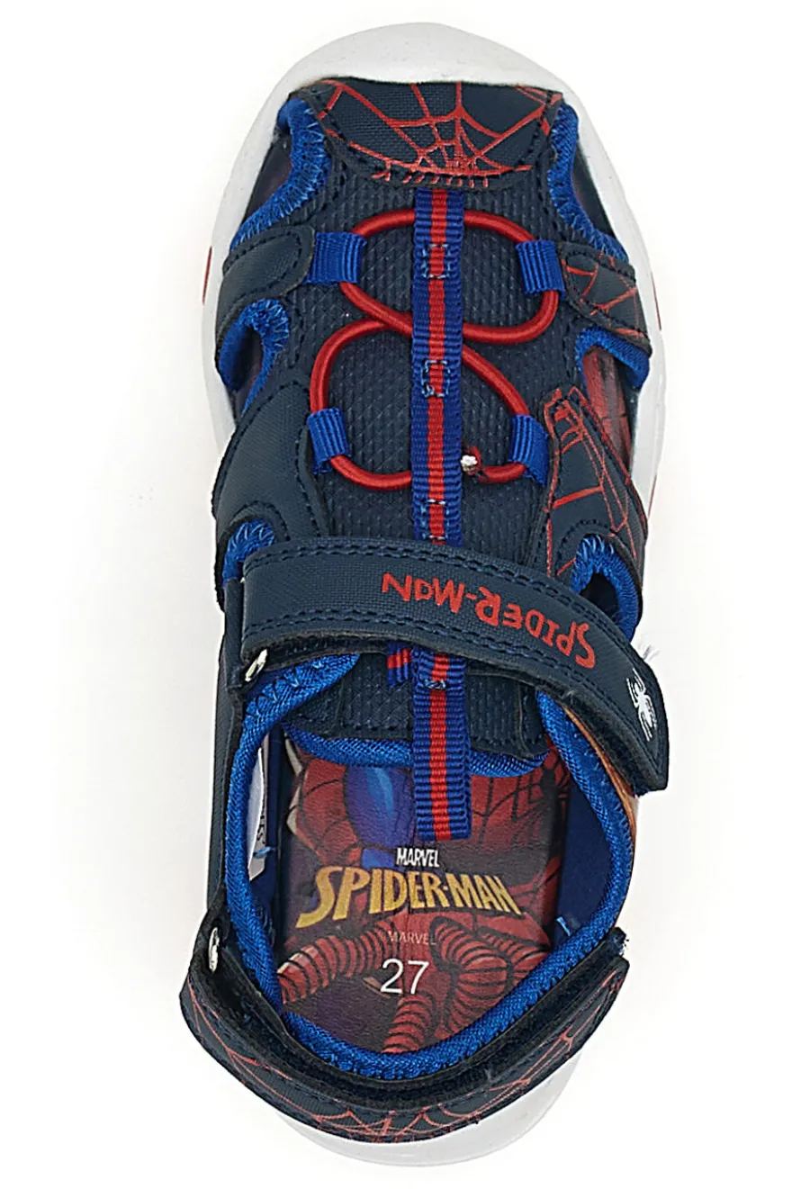 Sandali blu e rossi con luci Spiderman M14615