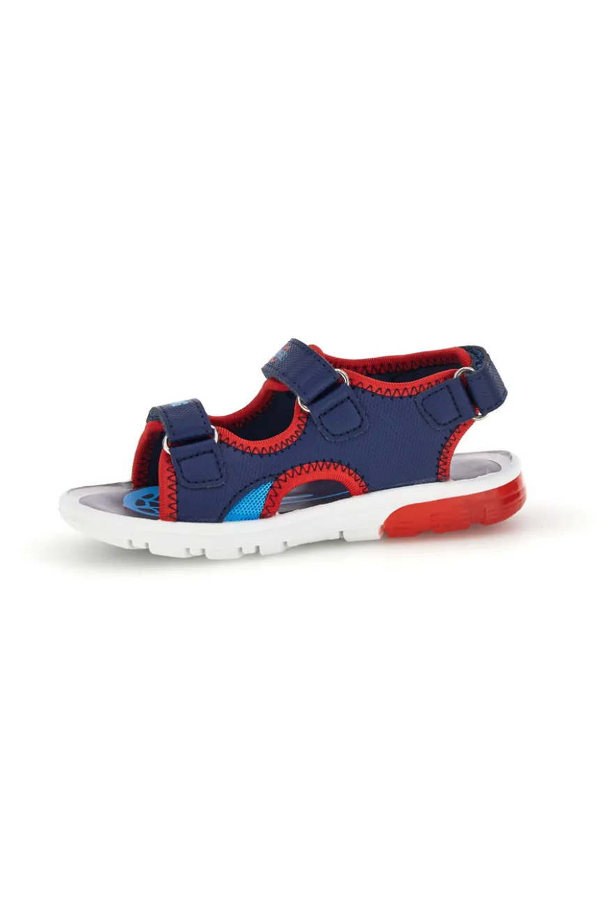 Sandali blu e rossi con strappi e luci Spiderman M14368