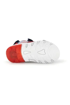 Sandali blu e rossi con strappi e luci Spiderman M14368