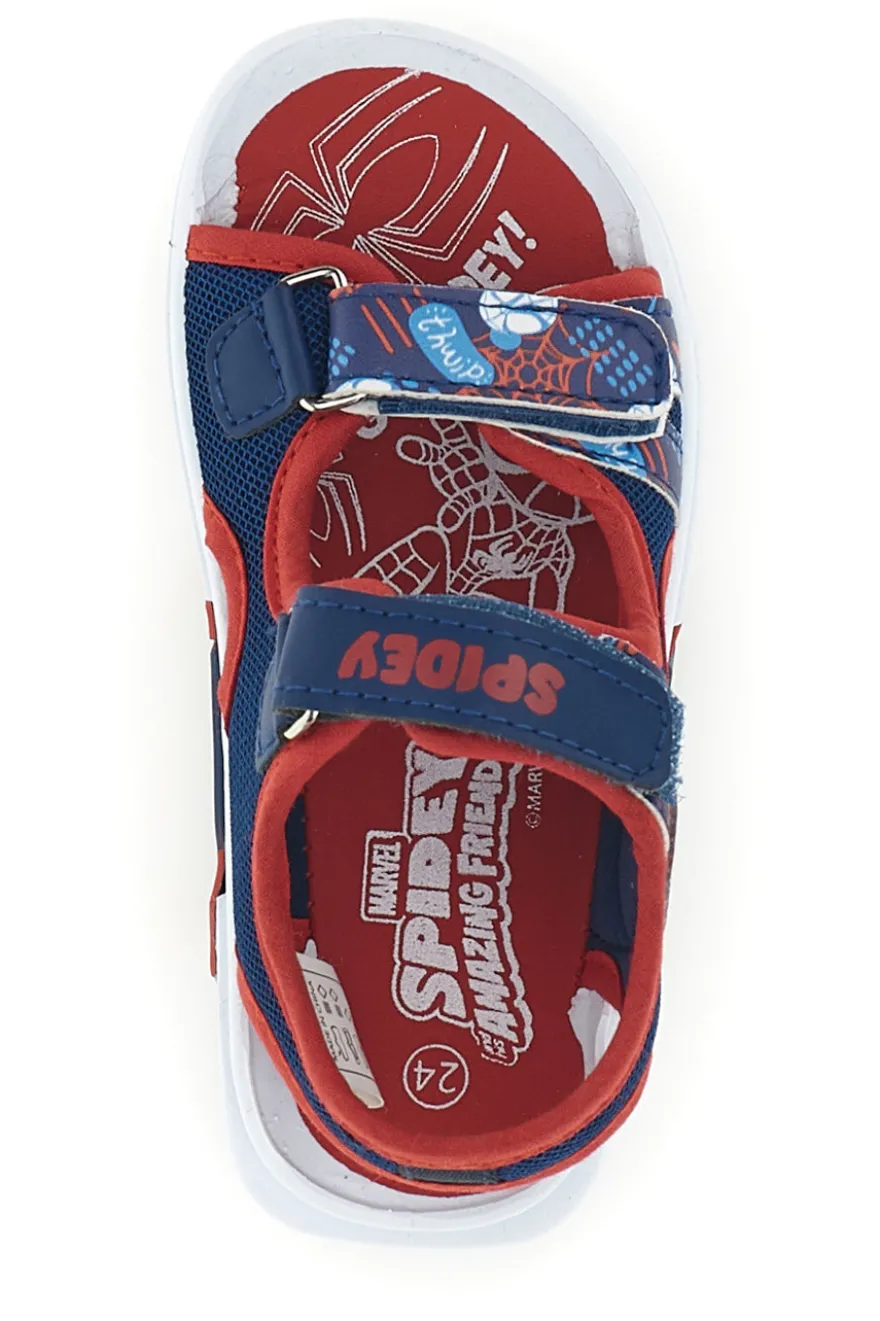Sandali blu e rossi con strappi Spiderman R1310657T10
