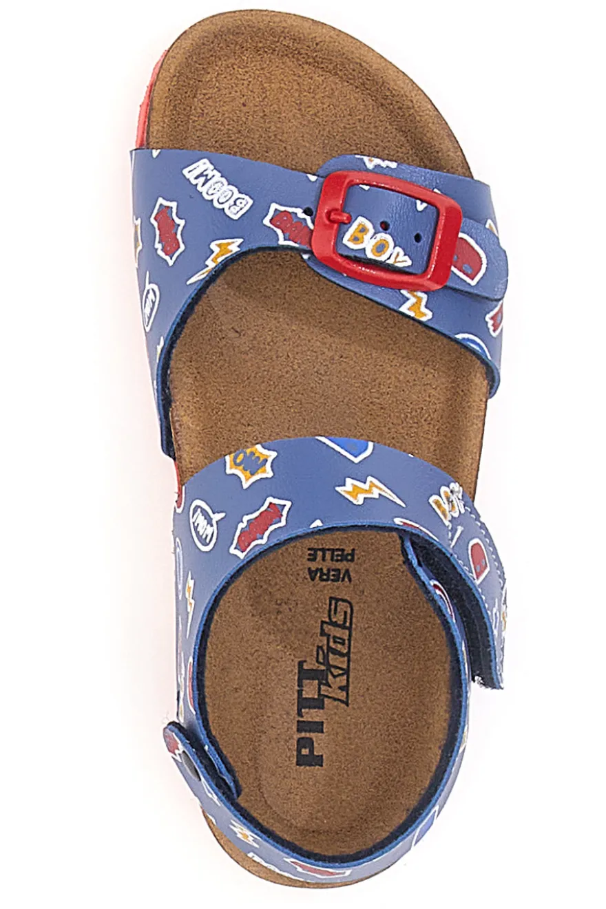 Sandali Blu e Rossi Made in Italy PITT KIDS 45289GHP