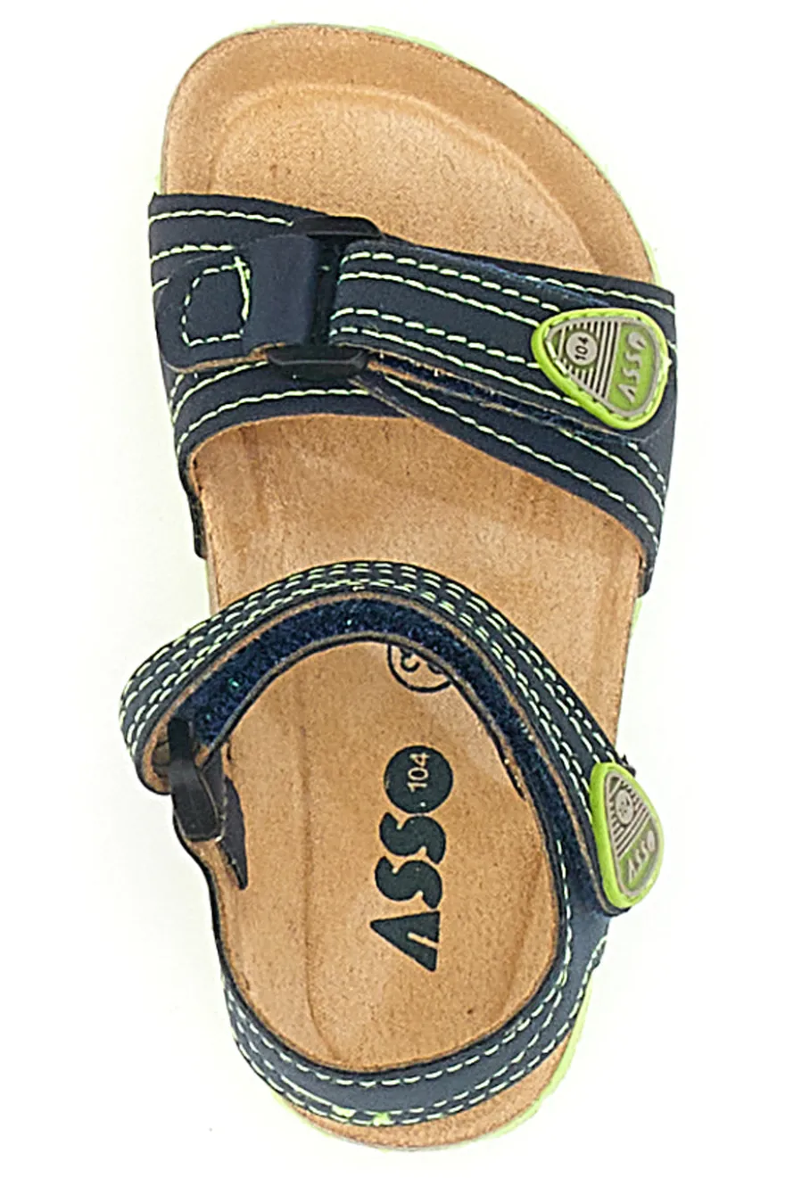 Sandali Blu e Verdi Casual da Bimbi Asso 13606