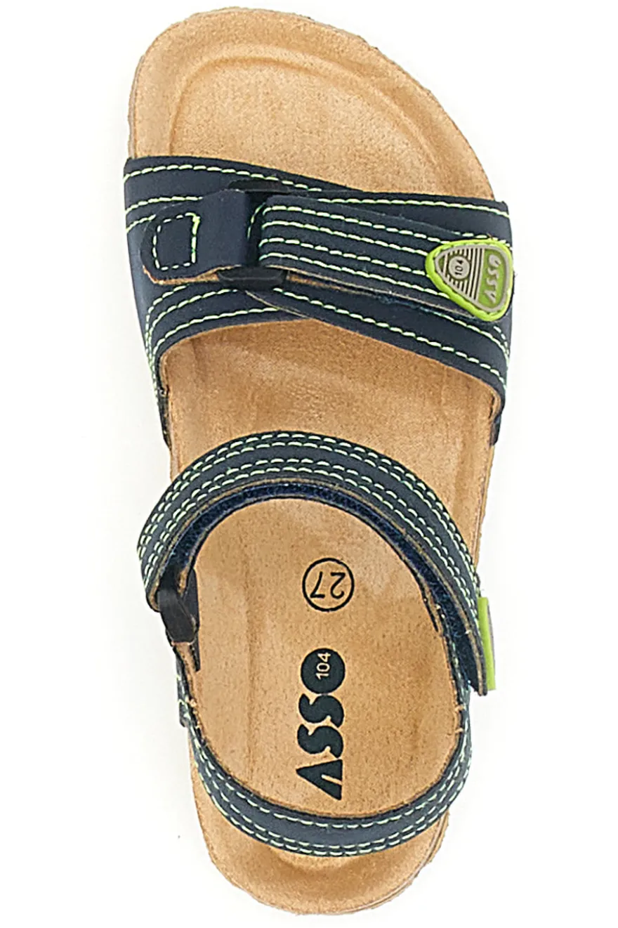 Sandali Blu e Verdi Casual da Bimbi Asso 64135