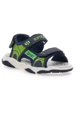 Sandali Blu e Verdi con Fasce con Velcro Superga 63479