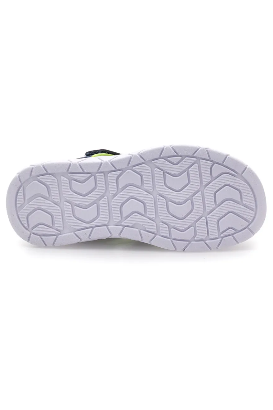 Sandali blu e verdi con strappo Pitt kids K25506