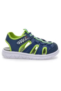 Sandali blu e verdi con strappo Pitt kids K25506