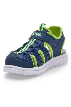 Sandali blu e verdi con strappo Pitt kids K25506