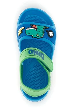 Sandali blu e verdi con strappi Dinosaur S8020241S01