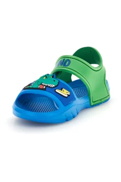 Sandali blu e verdi con strappi Dinosaur S8020241S01