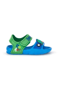 Sandali blu e verdi con strappi Dinosaur S8020241S01