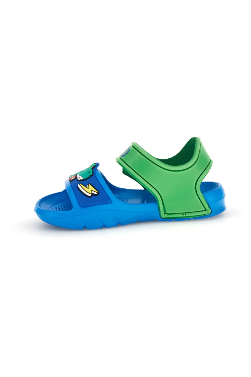 Sandali blu e verdi con strappi Dinosaur S8020241S01