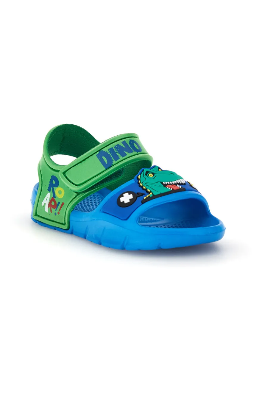 Sandali blu e verdi con strappi Dinosaur S8020241S01
