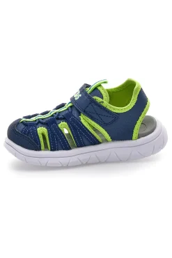 Sandali blu e verdi con strappo Pitt kids K25506