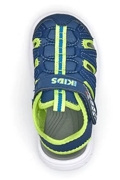 Sandali blu e verdi con strappo Pitt kids K25506