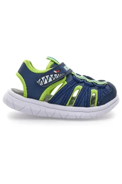 Sandali blu e verdi con strappo Pitt kids K25506