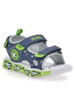 Sandali blu e verdi con strappi Pitt kids 11261