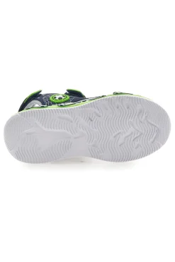 Sandali blu e verdi con strappi Pitt kids 11261