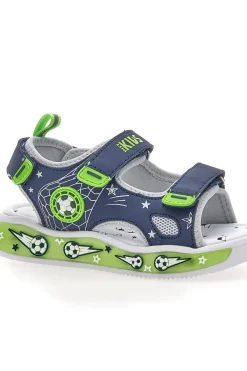 Sandali blu e verdi con strappi Pitt kids 11261