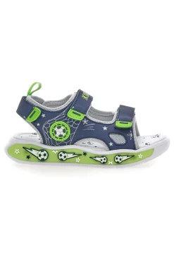 Sandali blu e verdi con strappi Pitt kids 11261