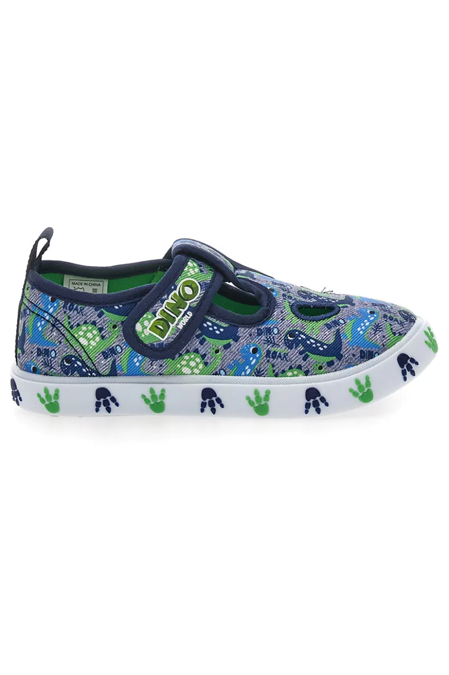 Sandali Blu e Verdi con Velcro DINAUSO S8020127T