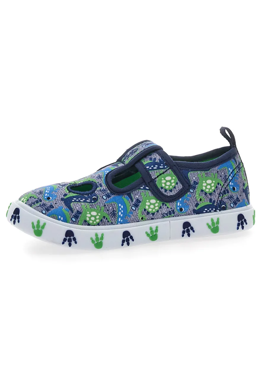Sandali Blu e Verdi con Velcro DINAUSO S8020127T