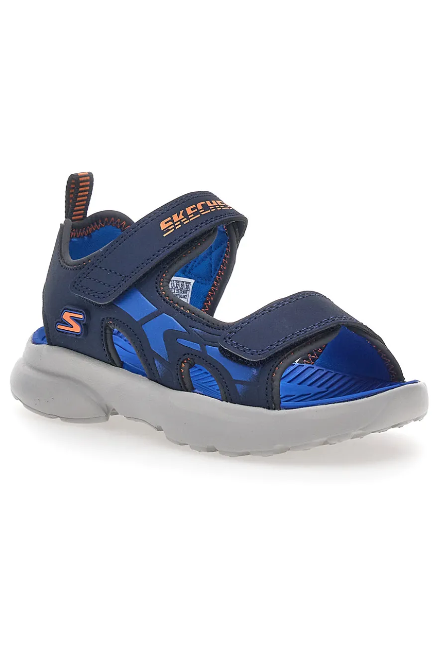 Sandali Blu In Tessuto Skechers Razor Splash Aqua Buddies