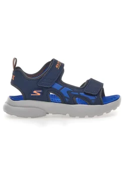 Sandali Blu In Tessuto Skechers Razor Splash Aqua Buddies