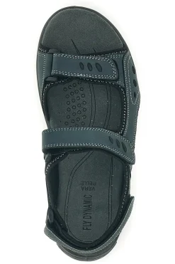 Sandali blu in vera pelle con chiusura a strappo Fly dynamic FD11