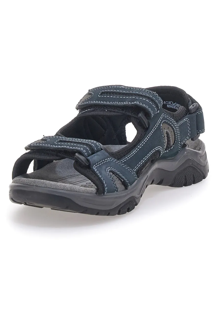 Sandali Blu in Vera Pelle con Velcro Regolabile FLY DINAMIC FD07