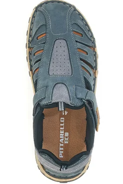 Sandali Blu in Vera Pelle Pittarello Eco 3004