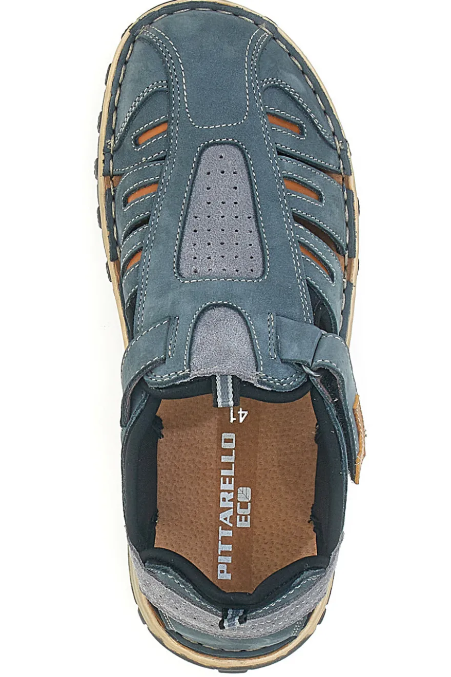 Sandali Blu in Vera Pelle Pittarello Eco 3004