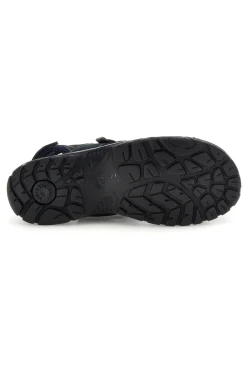 Sandali blu in vera pelle con strappi in velcro Fly dinamic FD54