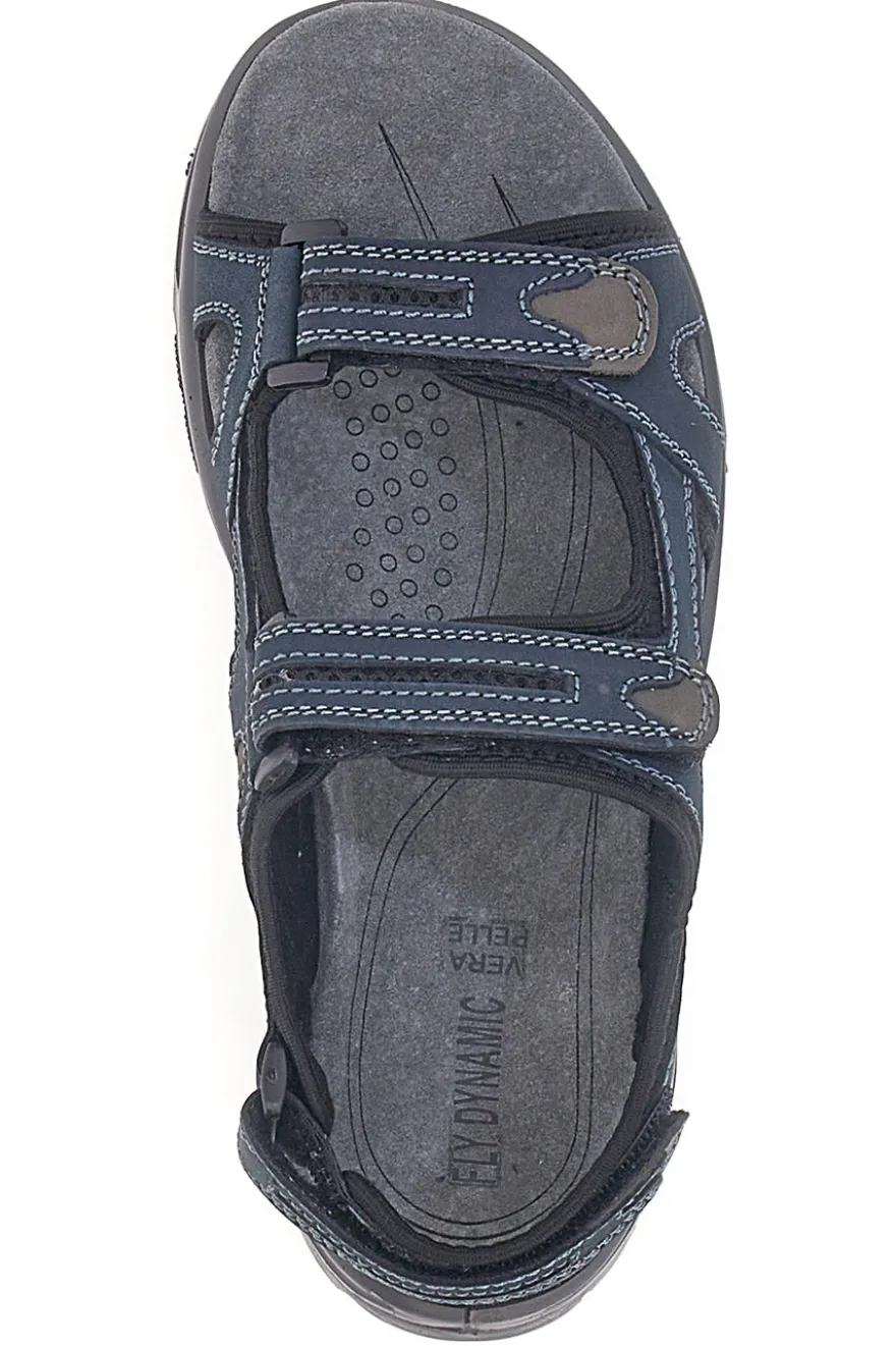 Sandali Blu In Vera Pelle Da Uomo Fly Dinamic 07