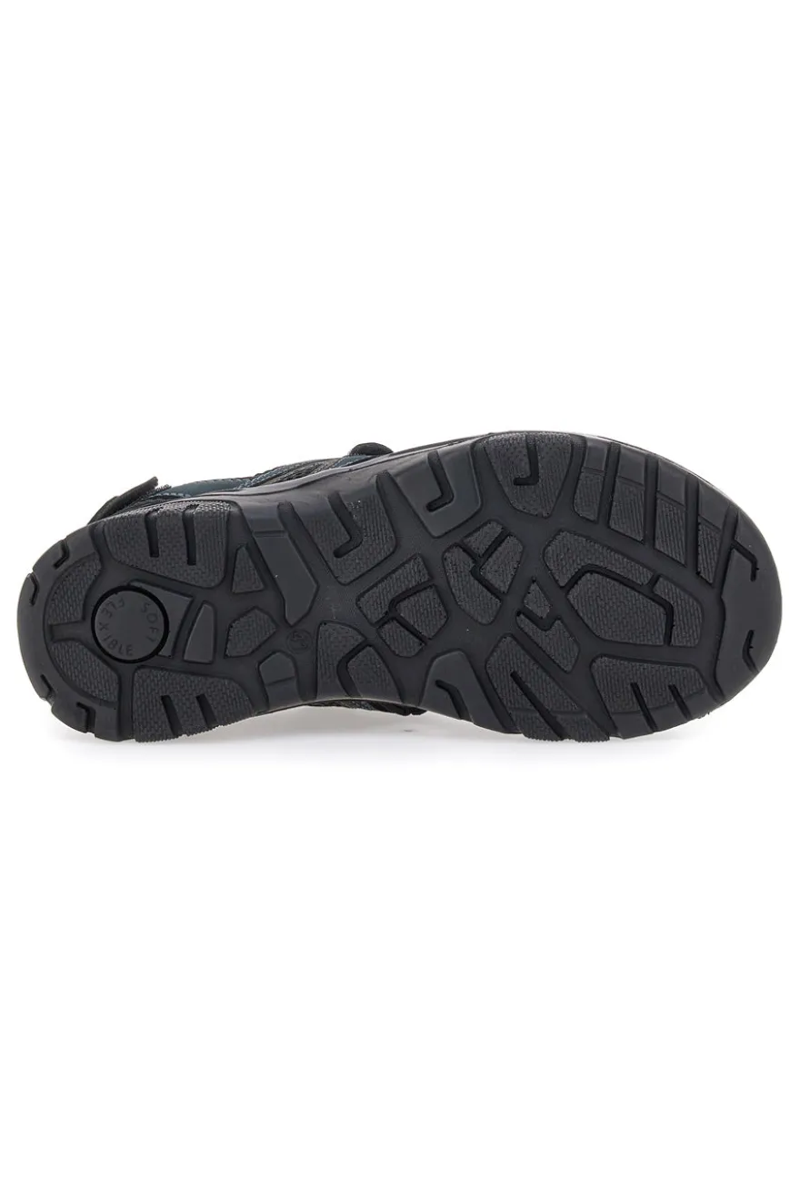 Sandali Blu In Vera Pelle Da Uomo Fly Dinamic 07